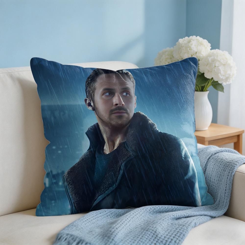RRyan Gosling Face Cushion Cover Square Pillow Bedroom Sofa Leisure Comfort Living Room Home Decoration X