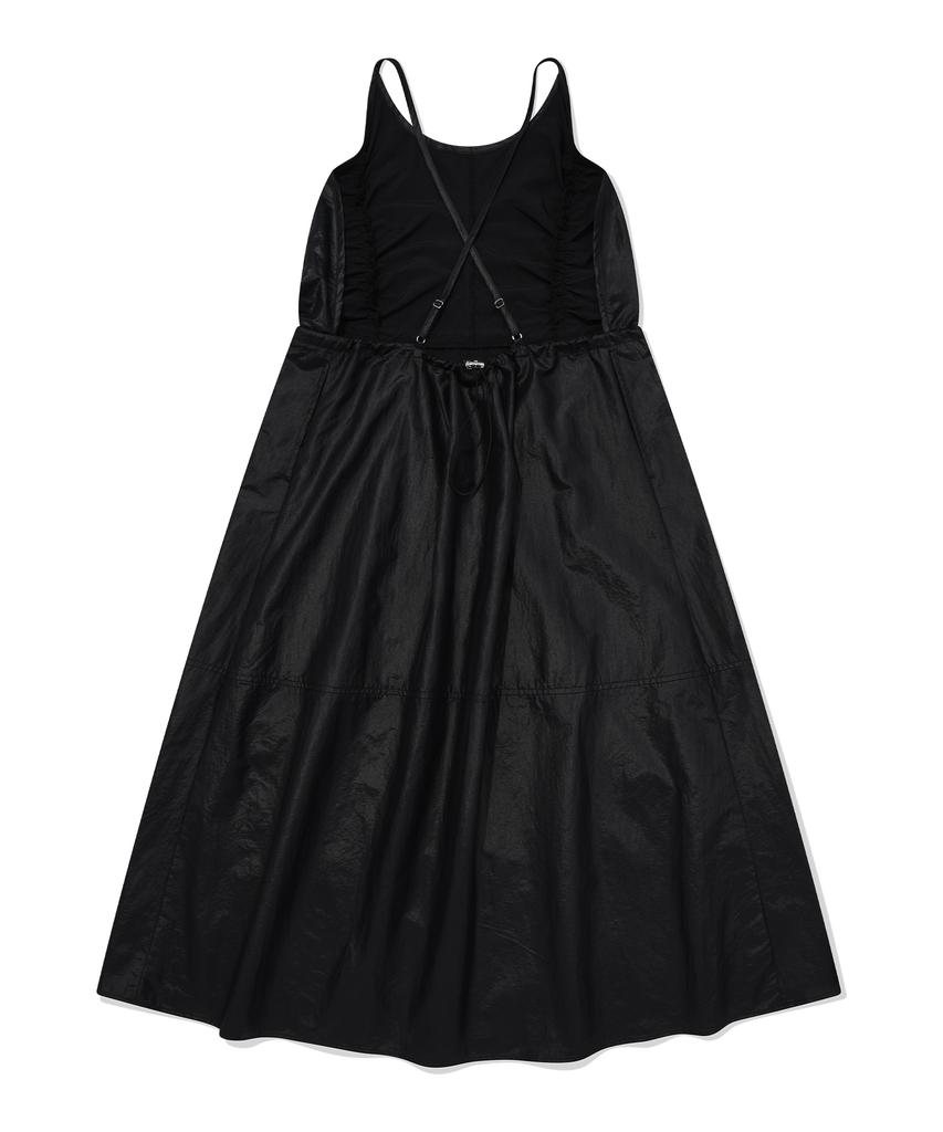 FALLETT Waist String Maxi Dress Black
