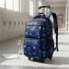 Large Capacity Rolling School Backpack Lightweight Kids Trolley for Students, Travel Black