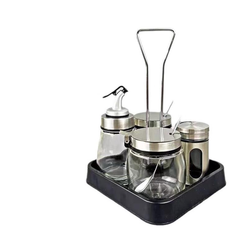 Glass Seasoning Bottle and Jar Set