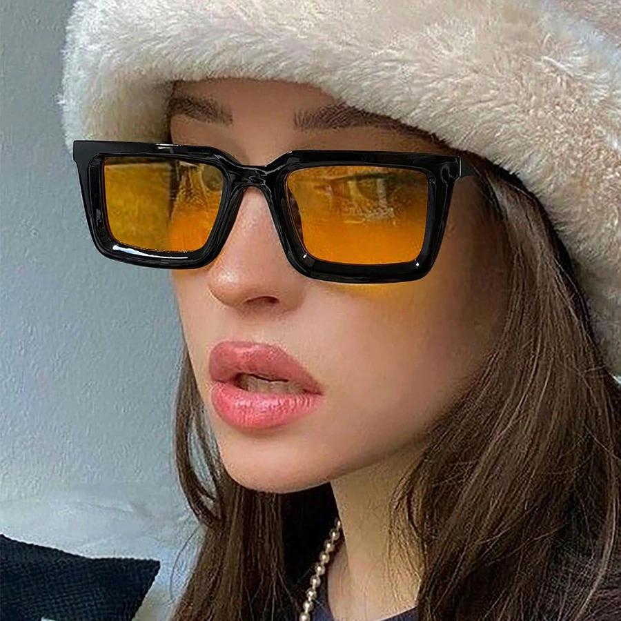 Vintage Quadratische Sonnenbrille Damen Herren Designer Lässige Sonnenbrille Weiblich Männlich Outdoor Klassische Spiegelgläser