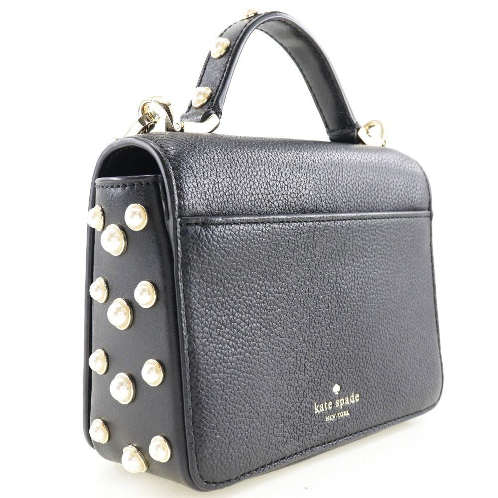 Kate Spade 2WAYShoulder Handbag WKRU5673-001 black leather/Fake pearl Women Used