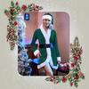 Adult Women Santa Claus Xmas Green Elf Dress Socks Hat Sets Christmas New Year Cosplay Costumes Performance Role Play Outfit