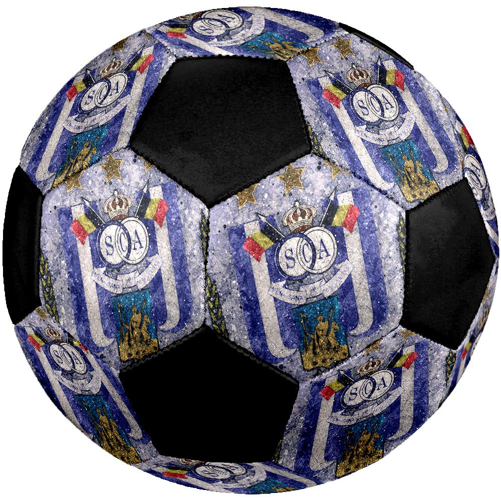SIZE 5 RSC Anderlecht Soccer Ball Colorful All Ages Machine Stitched PVC Competition Ready Durable High-Bounce