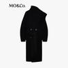 MO&Co. Women's Alpaca Wool Blend Long Knitted Cardigan Coat with Belt