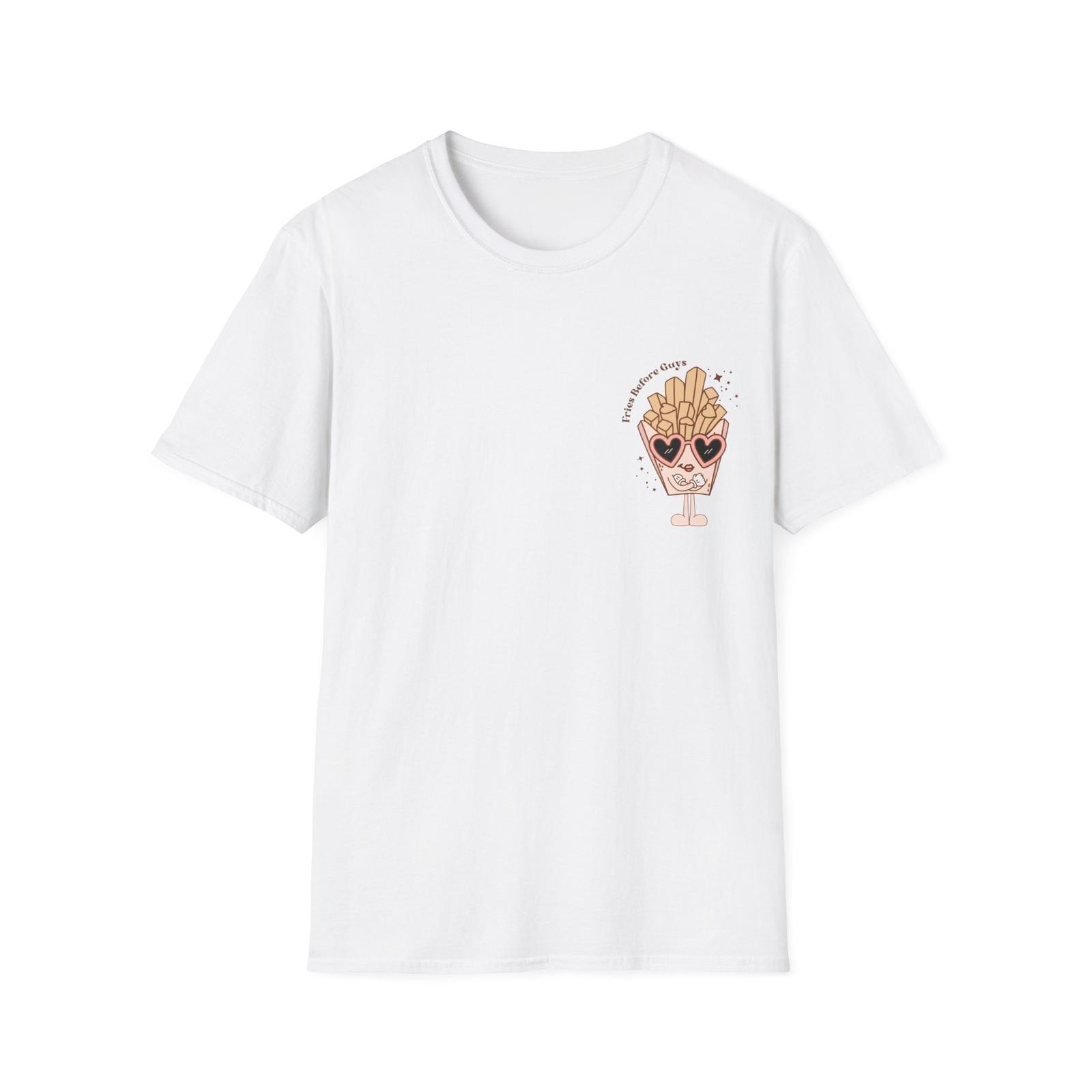 Fries Before Guys - Unisex Softstyle T-Shirt S разноцветный