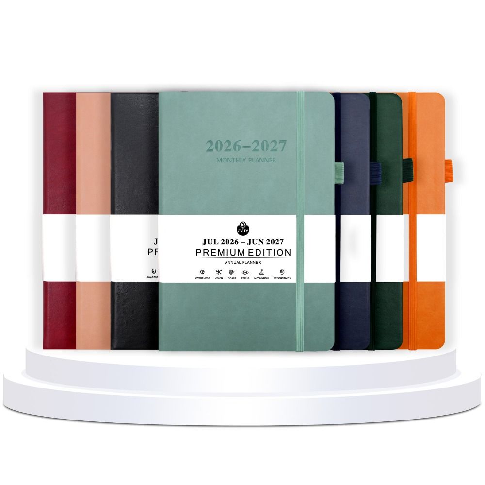 Wear-resistant A5 Agenda Planning Notebook 12 Months 365 Days Efficiency Notebook Office Supplies