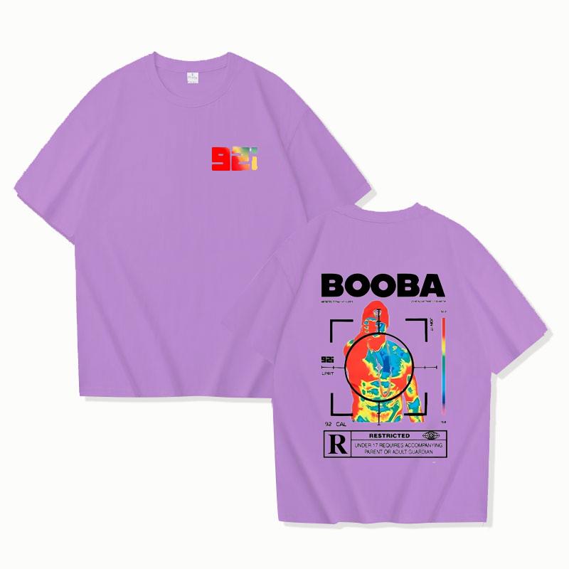 B2O T-shirts Men Fashion BOOBA Printed Short Sleeve T Shirt Women Casual Harajuku Streetwear Tee Tops