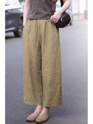 2026 Summer Elegant High-Waisted Loose-Fit Wide-Leg Pants for Women
