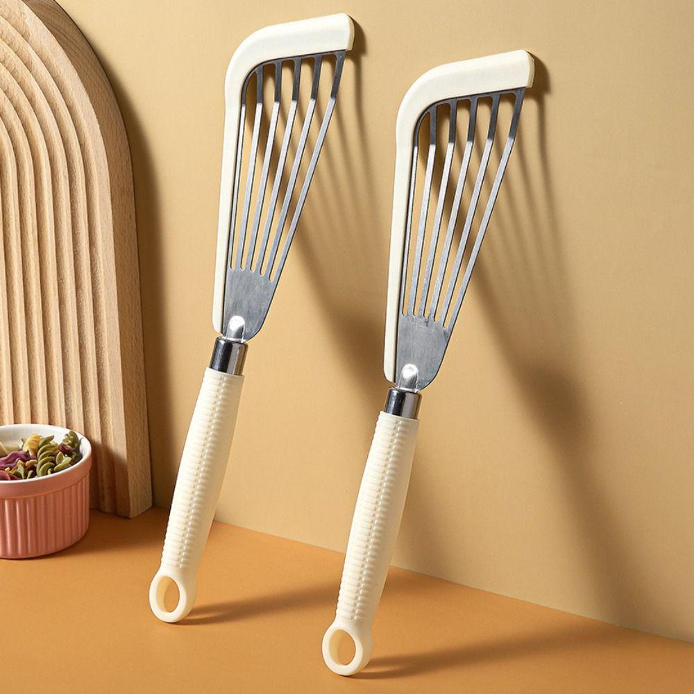 Heat Resistant Fish Frying Spatula Silicone Handle Nonstick Spatula Butterfly Spatula  Nonstick Pan