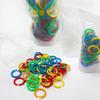 50 Stück 15 mm Bunte Plastik-Loseblattringe für DIY-Alben, Dokumentenbindung & Büroorganisation