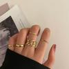 10-Piece Star and Moon, Heart, and Leaf Knuckle Ring Set - Creative Retro Women's Rings