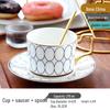 HANDUNYOU Light Luxury Charming Blue Gold-Plated Coffee Cup Set
