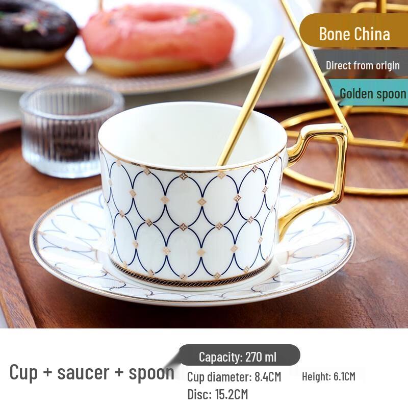 

HANDUNYOU Light Luxury Coffee Cup & Saucer Set