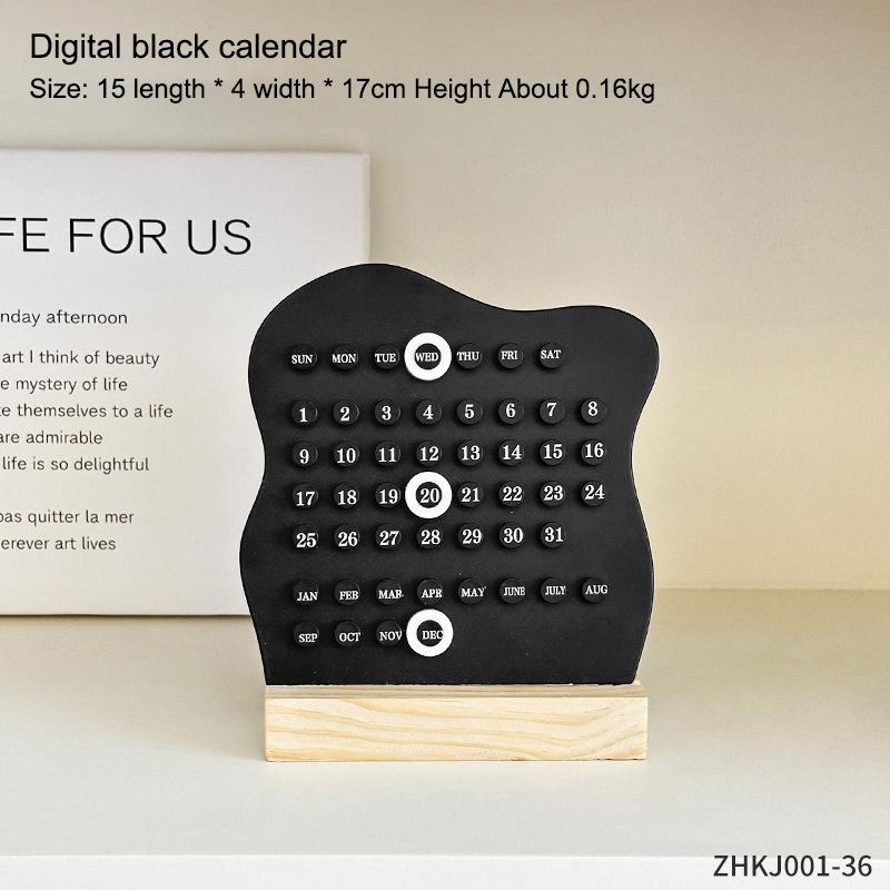 1 st trä evighetskalender Montessori-kalender Söt skrivbordskalender Justerbar vecka månad datumvisning Kalender Hemmakontor Skrivbord