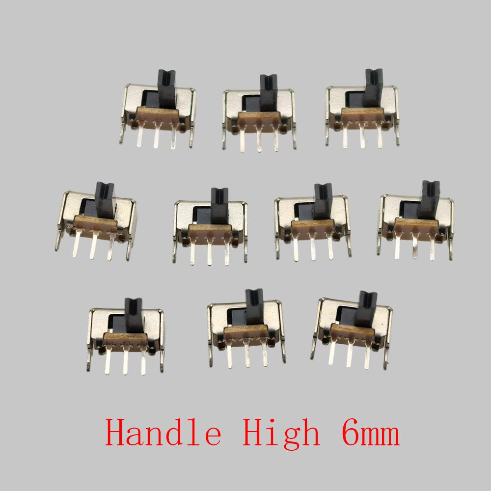 Micro Mini Slide Switch SPDT 1P2T Toggle Switch 2 Position 3 Pin On-Off DIP Panel Mount for Arduino PCB Project DIY DC 50V 0.5A