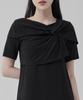 Hye Young Kim Silk Interlace Short Sleeve Dress - Black