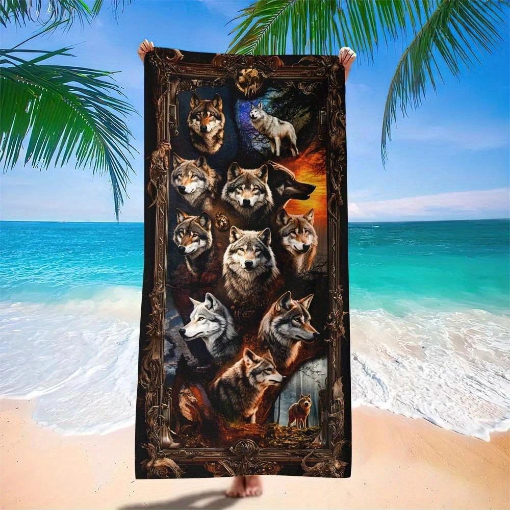Digital Printing Beach Towel European And American Class A Large Bath Towel Microfiber Adult Towel 140x70