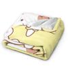 Cute Pom Pom Purin Face Knitted Blanket Cartoon Flannel Throw Blankets Summer Air Conditioning Portable Lightweight Bedsprea,