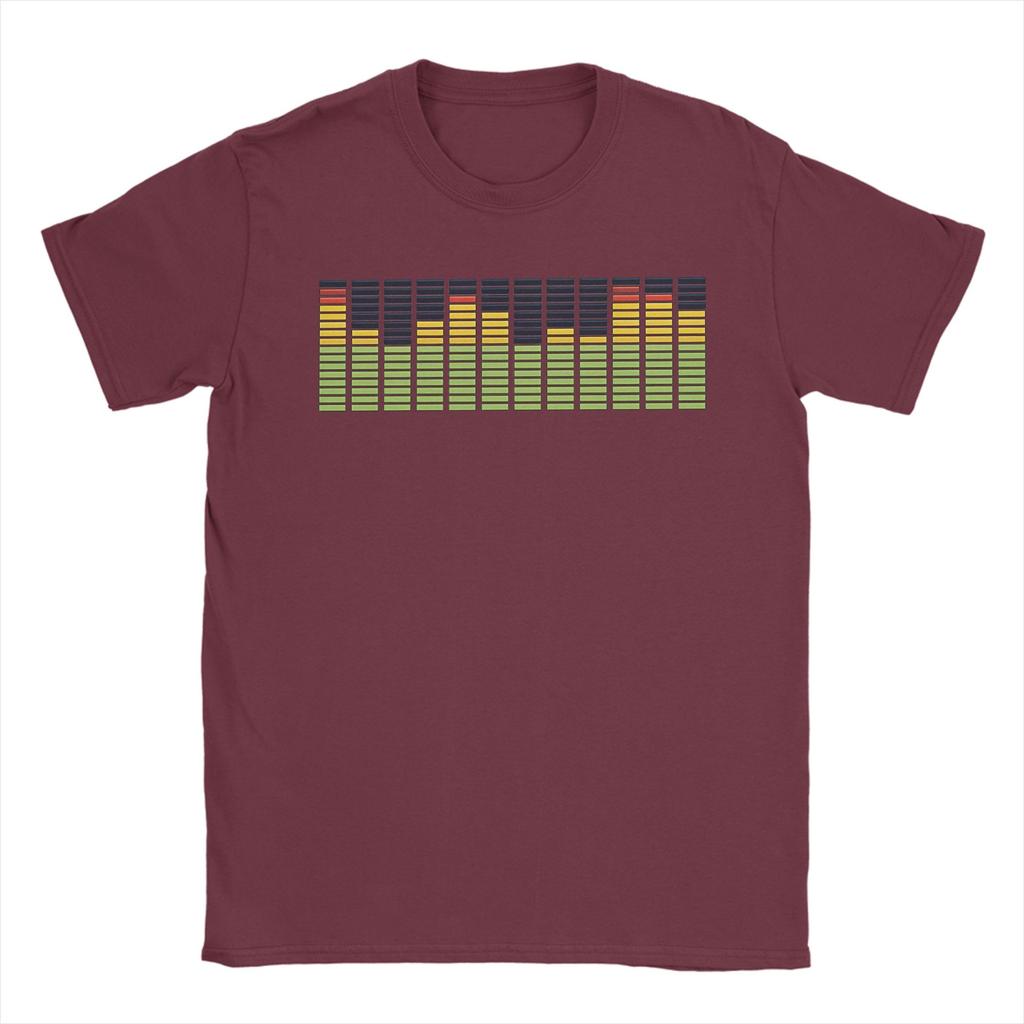 12 Bar Audio Equalizer T Shirts Unisex 100 Cotton Funny Tshirts Round Neck Tees Short Sleeve Tops Gift Idea