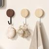 Self-Adhesive Wall Mount Hook No Drilling Bathroom Hook Space Saving Wood Hook  Door Hanging
