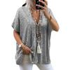 In Stock! 2021 Women's Summer Casual Loose Fit Sequin T-Shirt, Solid Color Short Sleeve Pullover