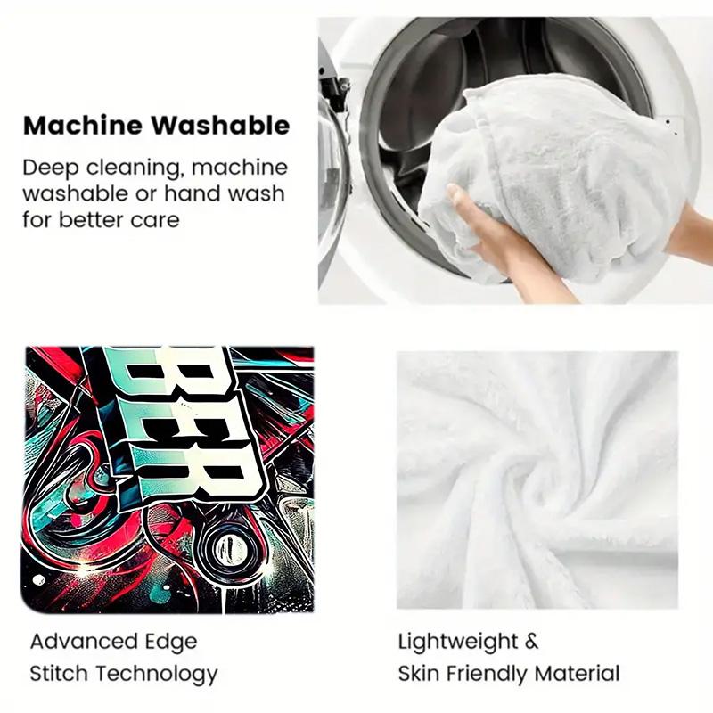 Barber shop 2D Flat Pattern Flannel Blanket High quality All Seasons Warmth and Comfort Perfect for Christmas Gifts.MMT0918407