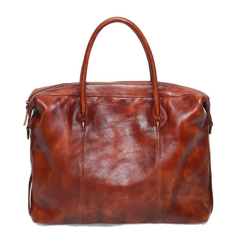 Genuine Leather Portable Men's Briefcase High-end Computer Bag High-end Feel Single-shoulder Crossbody Bag