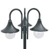 Garden Floor Lamp - vidaXL - 220cm - Aluminium - 3 Lanterns - Dark Green