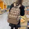 Schoolbag small fresh plaid schoolbag new ins college style cute backpack large capacity junior high school student versatile backpack