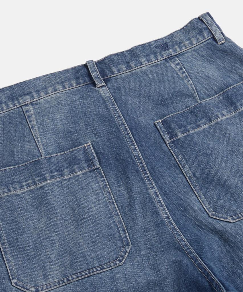FIDO DIDO Cat Brush Washed Bermuda Pants Mid Washed