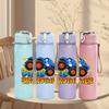 1PC Colorful Race Car Cartoon Badge Print 750ml Color Plastic Sports Water Bottle Leakproof Flip Straw Lid Suitable for Sports Office Home Use