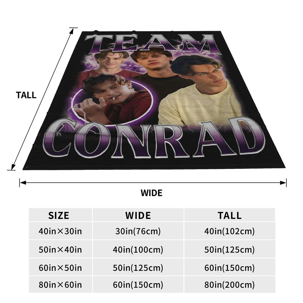 Conrad Fisher Bootleg Team Conrad Blankets Coral Fleece Plush Spring/Autumn Super Warm Throw Blanket for Sofa Outdoor Quilt