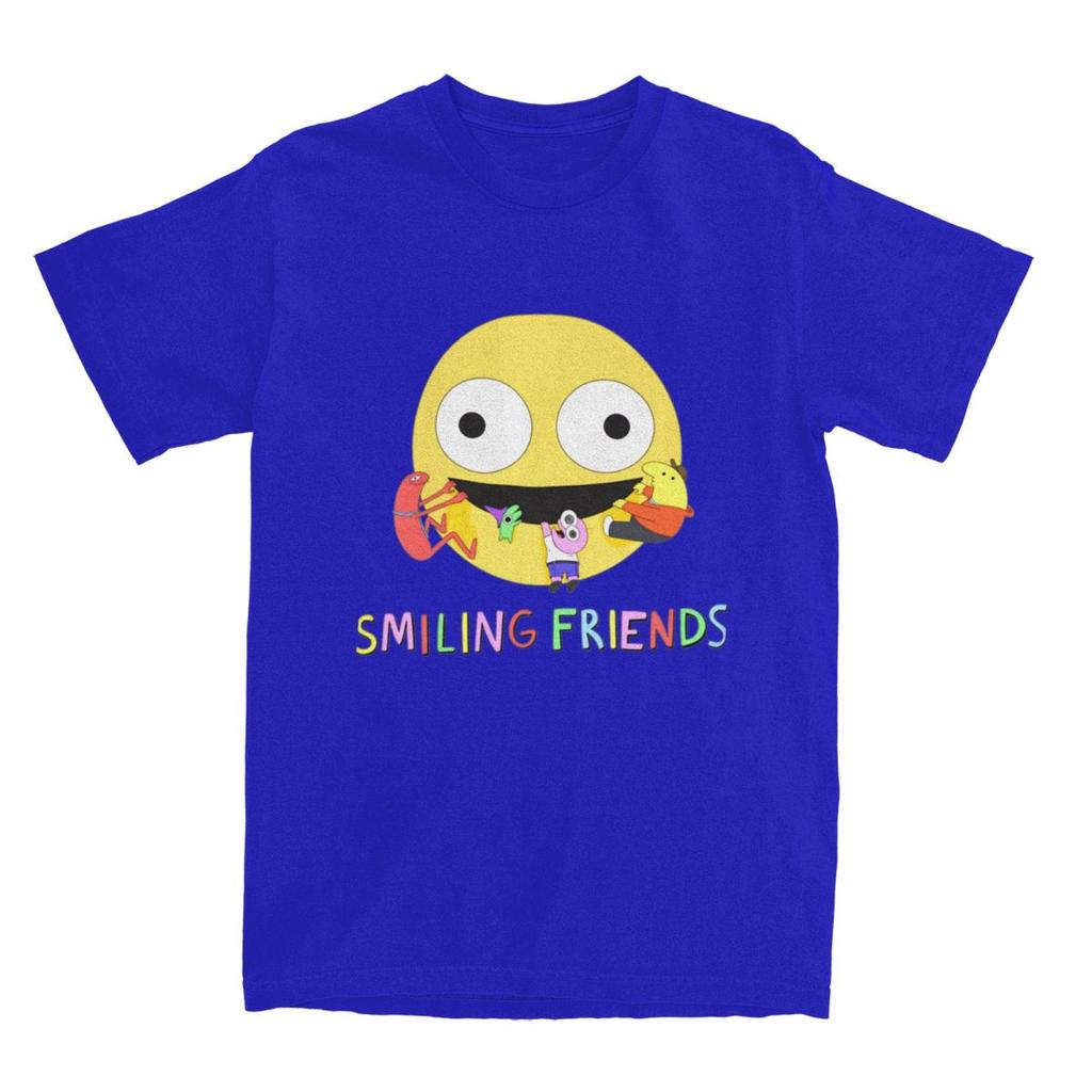 Men Women TShirt Smiling Friends Logo TShirts Harajuku Animated Television Summer Tee Shirt Custom Logo Pure Cotton Tops Gift