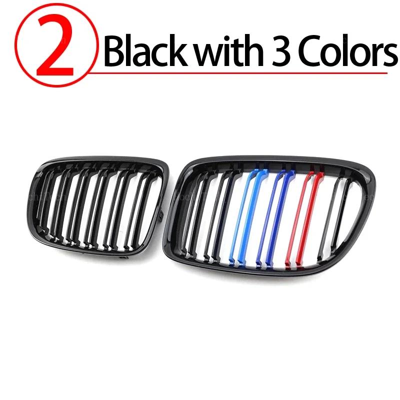 Car Gloss Black Front Bumper Grille For BMW X1 E84 2010-2015 Sport Grill Double Slat Line Grilles Kindey Grills