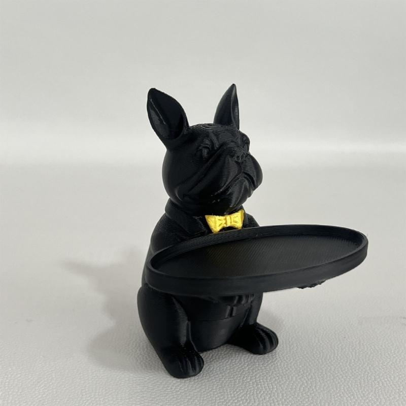 Lovely Dog Statue Key Candy Bowl Dog Statues Figurines Entryway Table Ornament for Office Home Decors New Year Gift