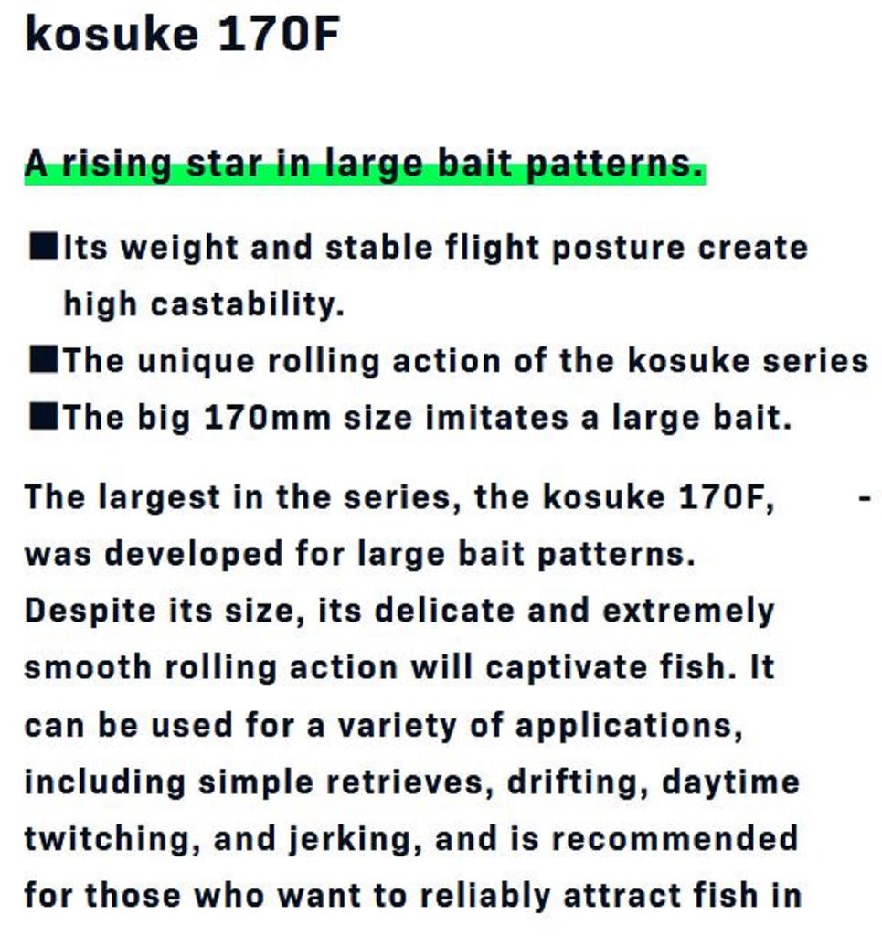 Sale Ima Kosuke 170F Floating Lure 003 (3831)