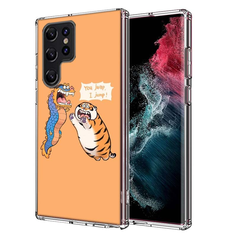 

Manga Dragon Baby Tiger Baby Capa Phone Case For Samsung S26 Ultra S25 Edge Galaxy S23 S21 S20 S24 FE S22 S10 Plus Cover Clear T Samsung S24 FE