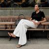 Women's High-Waisted Floor-Length White Commuter Pants - Versatile European & American Style