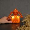 Halloween Pumpkin Skull Night Light, LED Spooky Decor for Haunted House, Glowing Ghost Ornament for Table Centerpiece