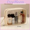 Portable Travel Toiletry Bag With Transparent Pvc Material And Large Capacity For Cosmetic Storage