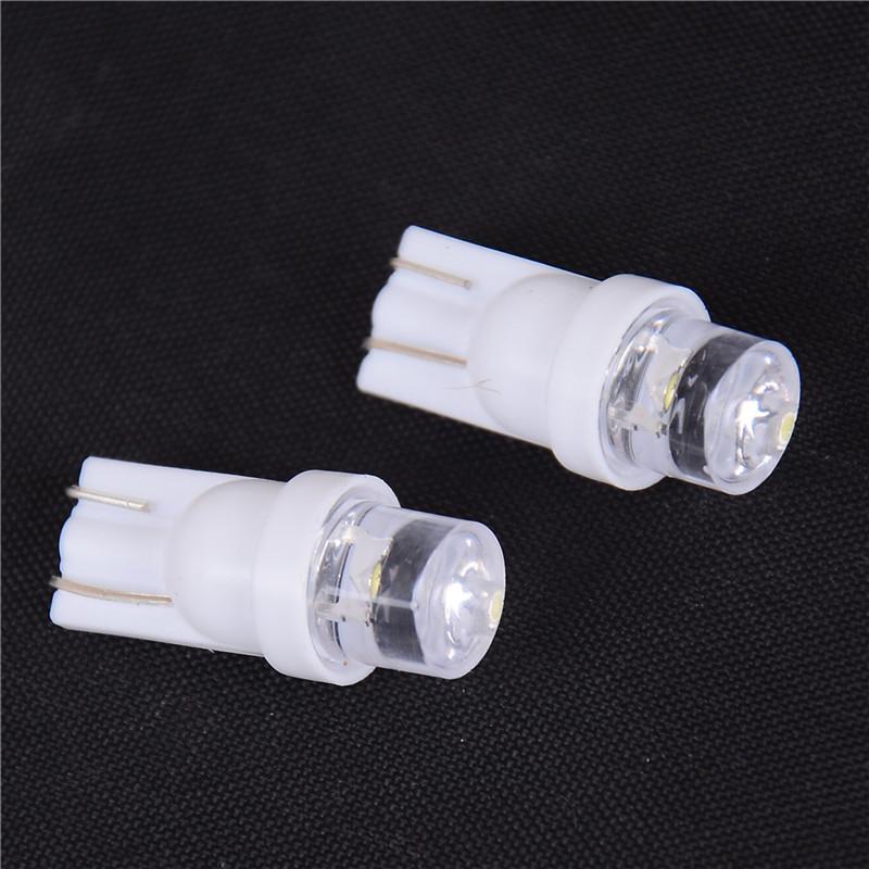 10Pcs Automotive Led Lights T10 1Led Concave Head Insert Bubble Instrument Lamp