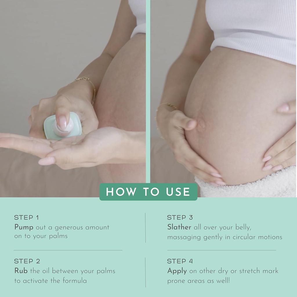 ORIMII Belly Oil For Stretch Marks Removal 100ml | Pregnancy Safe Belly Treatment Elixir With 10 Botanical Oils