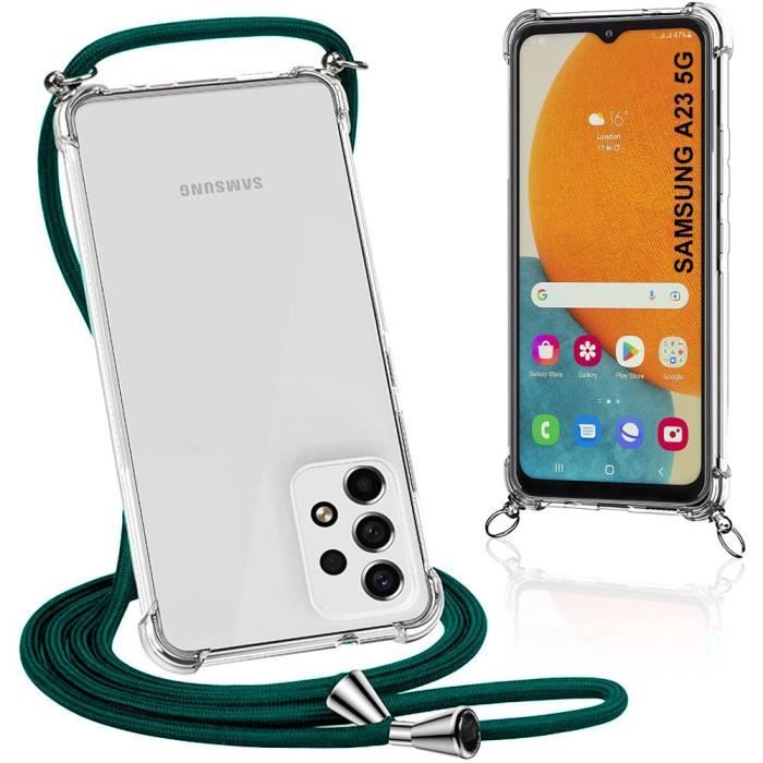 Coque de protection - Samsung - Galaxy A23 5G - TPU Slim - Transparent - Vert Nuit - Renforcé