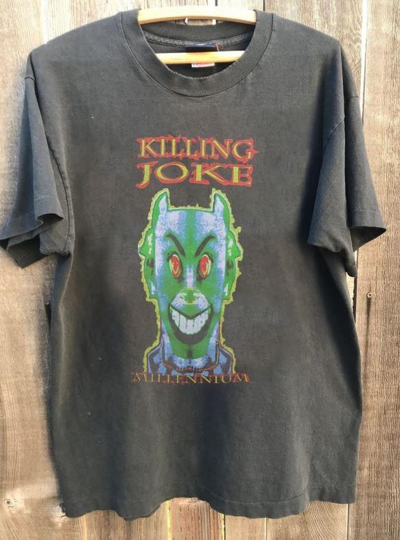 Vintage 1994 Killing Joke Millennium Tour Graphic Charcoal Unisex Shirt WA2625 L