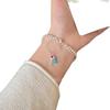 Trendy Cartoon Flower Bead Jewelry Set: Ice Cream Pendant Bracelet, Ring & Earrings for Women