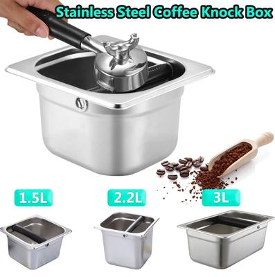 Contenitore per fondi di caffè, contenitore per fondi di caffè espresso, contenitore per residui di caffè in polvere, contenitore per fondi di caffè espresso in acciaio inossidabile con contenitore incorporato