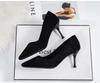 Fashion High Heel Women's Sandals 2025 Buckle Sandalias Party Open Toe Shoes Female Thick Heel Party Shoes Wedding Shoes