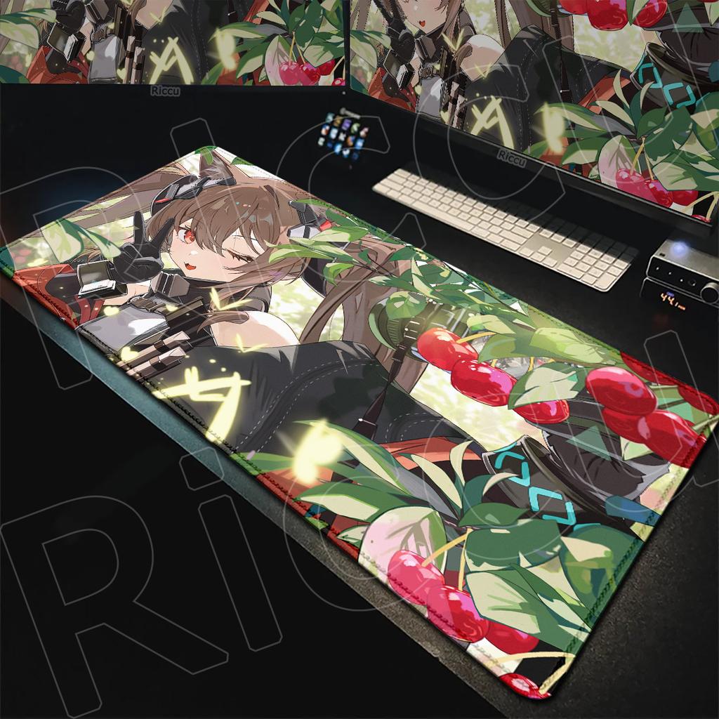 Rutschfeste Gummi-Büro-Laptop-Schreibtischmatten Große Game Arknights Endfield Kawaii-Mädchen Gilberta Mauspads 900x400mm PC-Zubehör