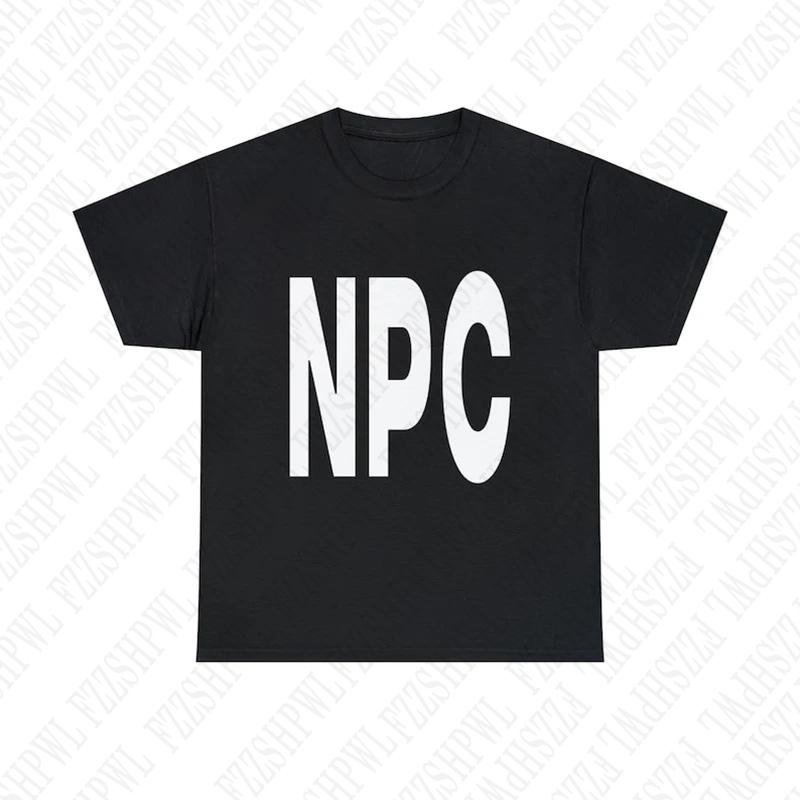 NPCOversized Harajuku Letter Print Casual Y2K Cotton Tshirt Men Clothes ONeck Hiphop Punk Streetwear Short Sleeve Top Summer